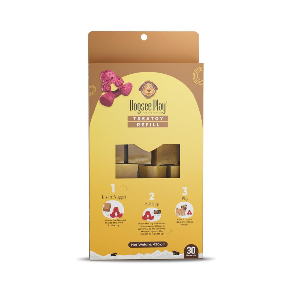 Dogsee Play Treatoy Refill Pack (30 Pcs) 420g/14.7oz | Toys for Dogs | Himalayan Cheese Bars