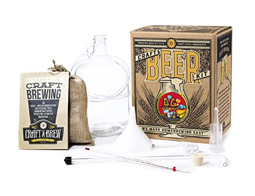 Craft A Brew - O.G. Orange Golden - Kit de fabricación de cerveza - Haz tu propia cerveza artesanal - Equipo completo y suministros - Kit de preparación casera para principiantes - 1 galón