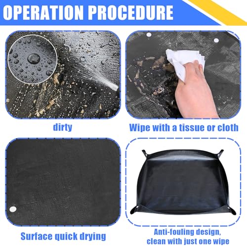 eupdd 2 Stück wasserdichte Haustier-Laufgittermatte: 120 x 100cm wasserdichte Meerschweinchen Fußmatten, für Kaninchen, Meerschweinchen, Umtopfmatte, wasserdichte unterlage für Meerschweinchen