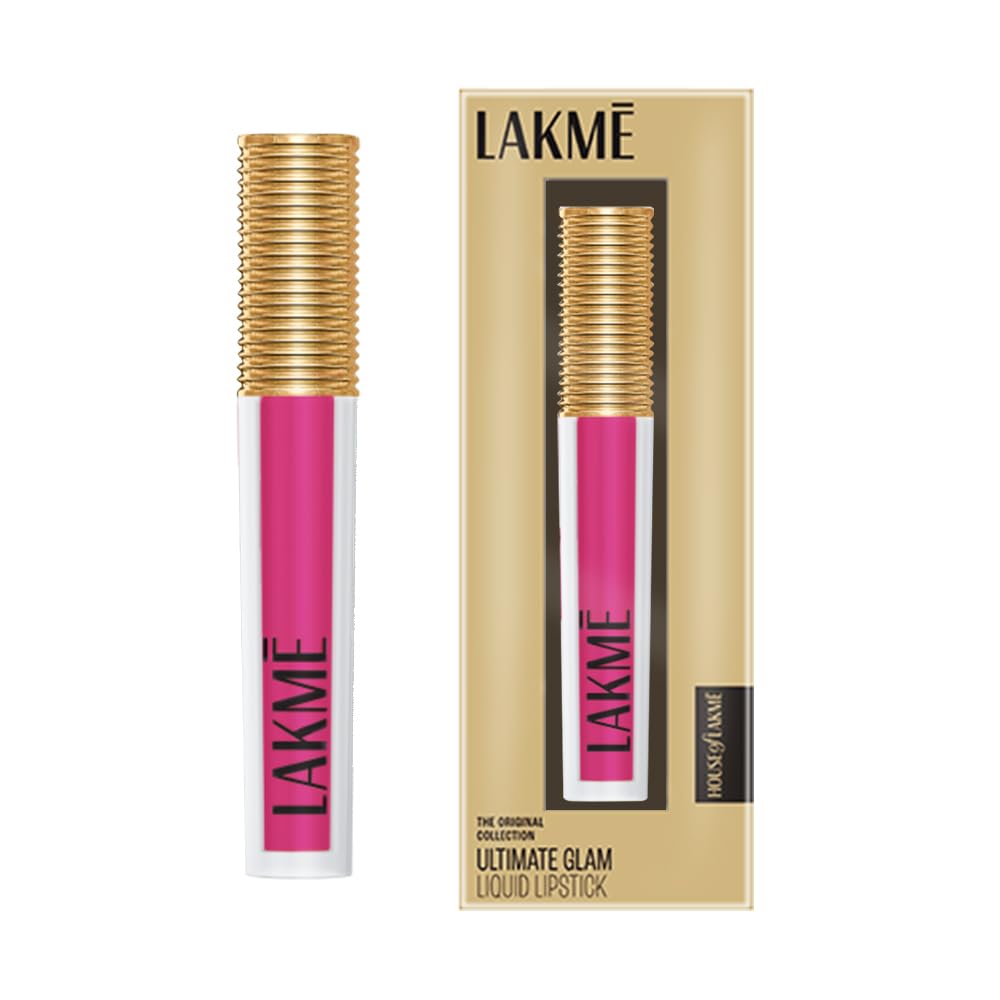 Lakme Ultimate Glam Liquid Lipstick, Pink Prom | Moisturising Matte |Blurs Lip Lines | Non Sticky Formula | Intense Color Payoff | Long Lasting | Waterproof | 4.2 ml-image-34