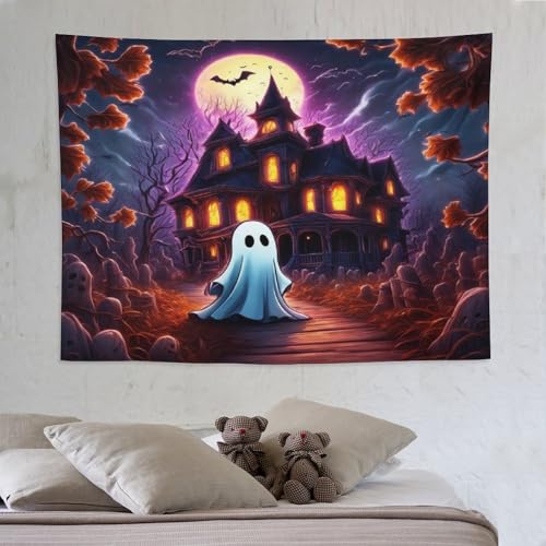 Tapisserie fantôme Halloween avec impression 3D effet visuel saisissant