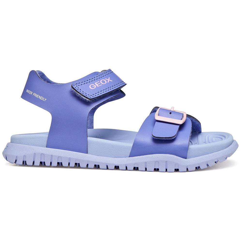 Geox J FUSBETTO GI Sandal, DK Lilac/Pink, 25 EU