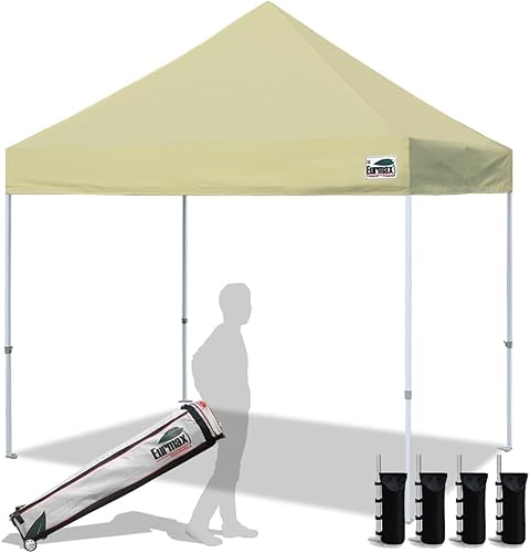 Miniatura 1 de Eurmax Toldo plegable para tienda de campaña de 10 x 10 pies, montura instantánea, uso comercial, con resistente bolsa con ruedas