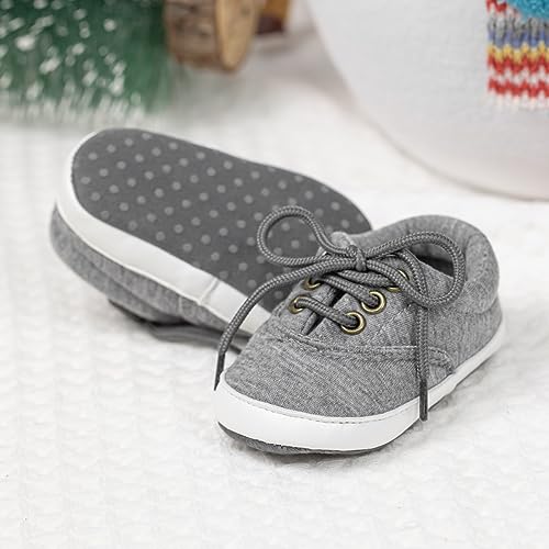 Image of Infant Baby Boys Girls Canvas Sneaker Toddler Slip On Anti Skid Newborn First Walkers Candy Shoes for 0-18 Months