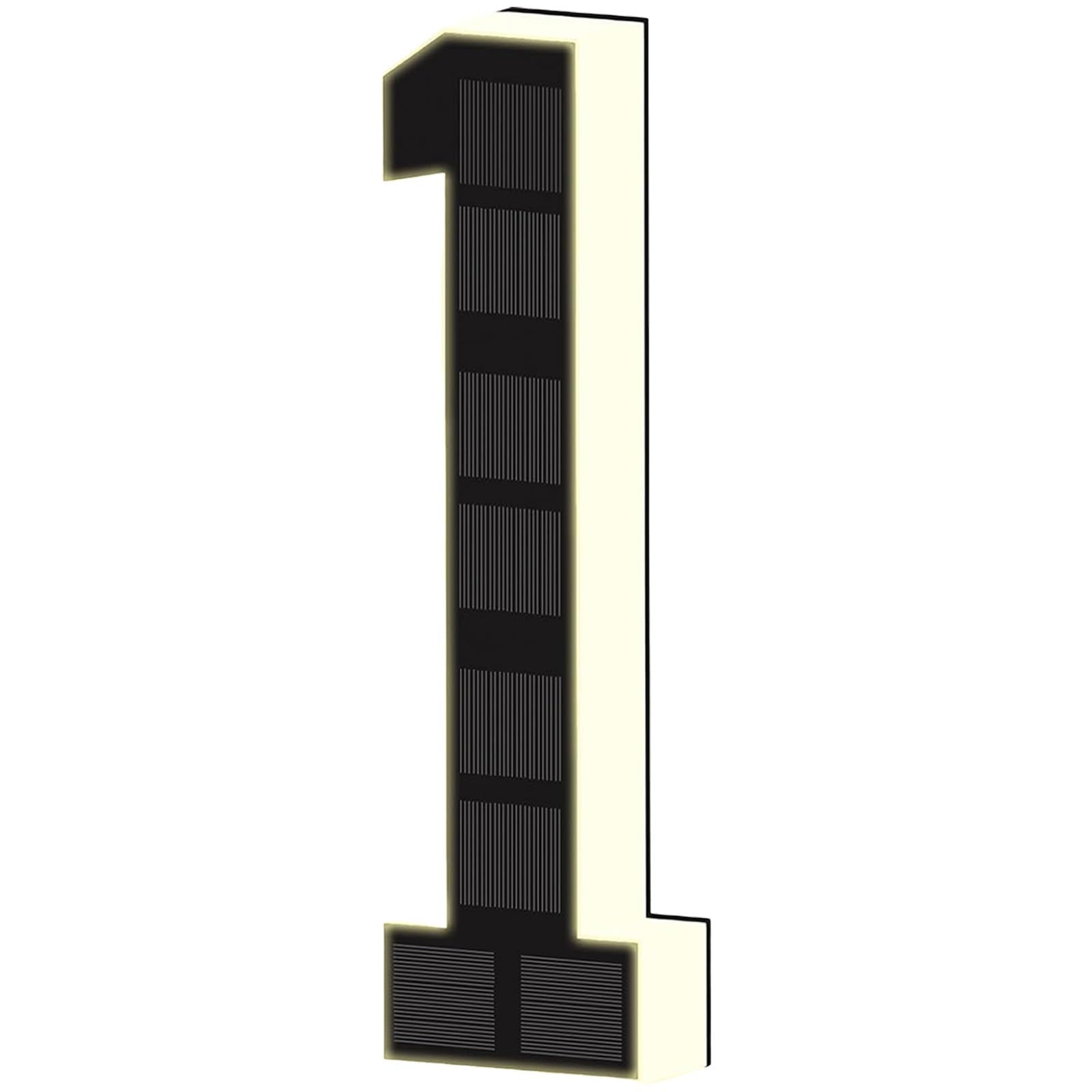 2026 New 7 Inch Solar Lighted House Numbers For Outside Light Up Address Numbers House No Drill Adhesive Or Screw Mount IP65 LED Illuminated Exterior Modern Address Sign Dusk To Dawn (1) - Image 2
