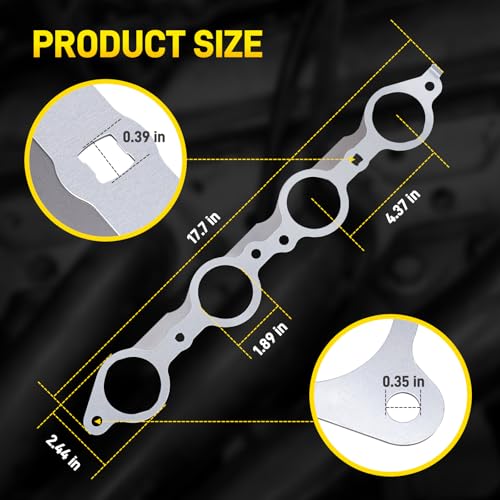 Image of 12617944 LS MLS Exhaust Manifold Gasket & Bolts Kit Compatible with GMC Sierra Yukon, Chevy Silverado 1500 Suburban LS Header Gasket LS1 LS2 LS3 LS6 LQ4 LQ9 LM7 4.8L 5.3L 5.7L 6.0L 6.2L OEM# 12558573