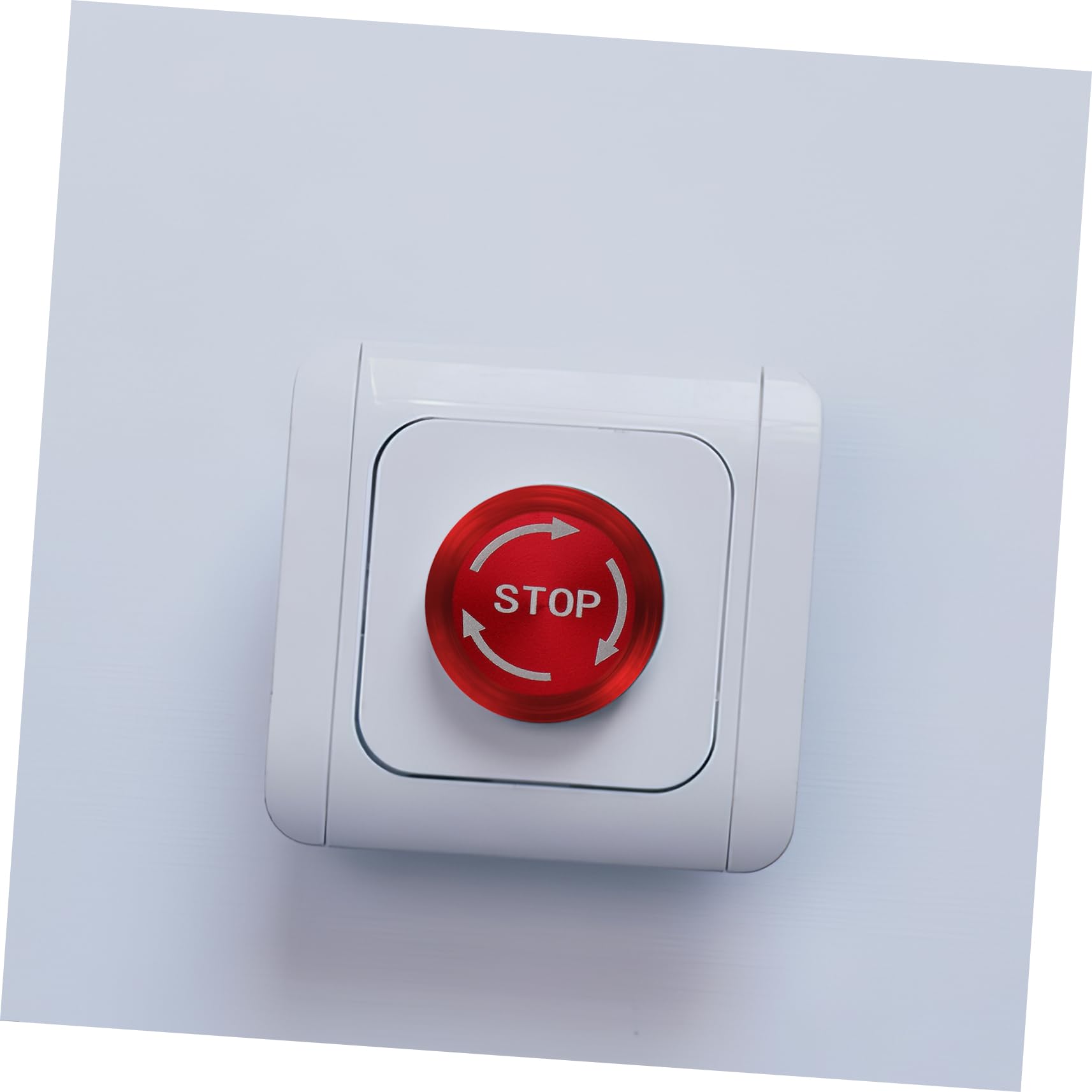 SOLUSTRE 5st Druckknopfschalter Aus Metall Notaus-knopf Stopp-taste Notfall Knopf Tasten Not-aus-taster Drück Knöpfe Vernickeltes Messing Rot