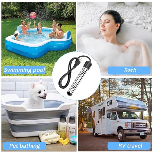 image for Aubric Immersion Water Heater, 2000W Portable Electric Instant Bucket 