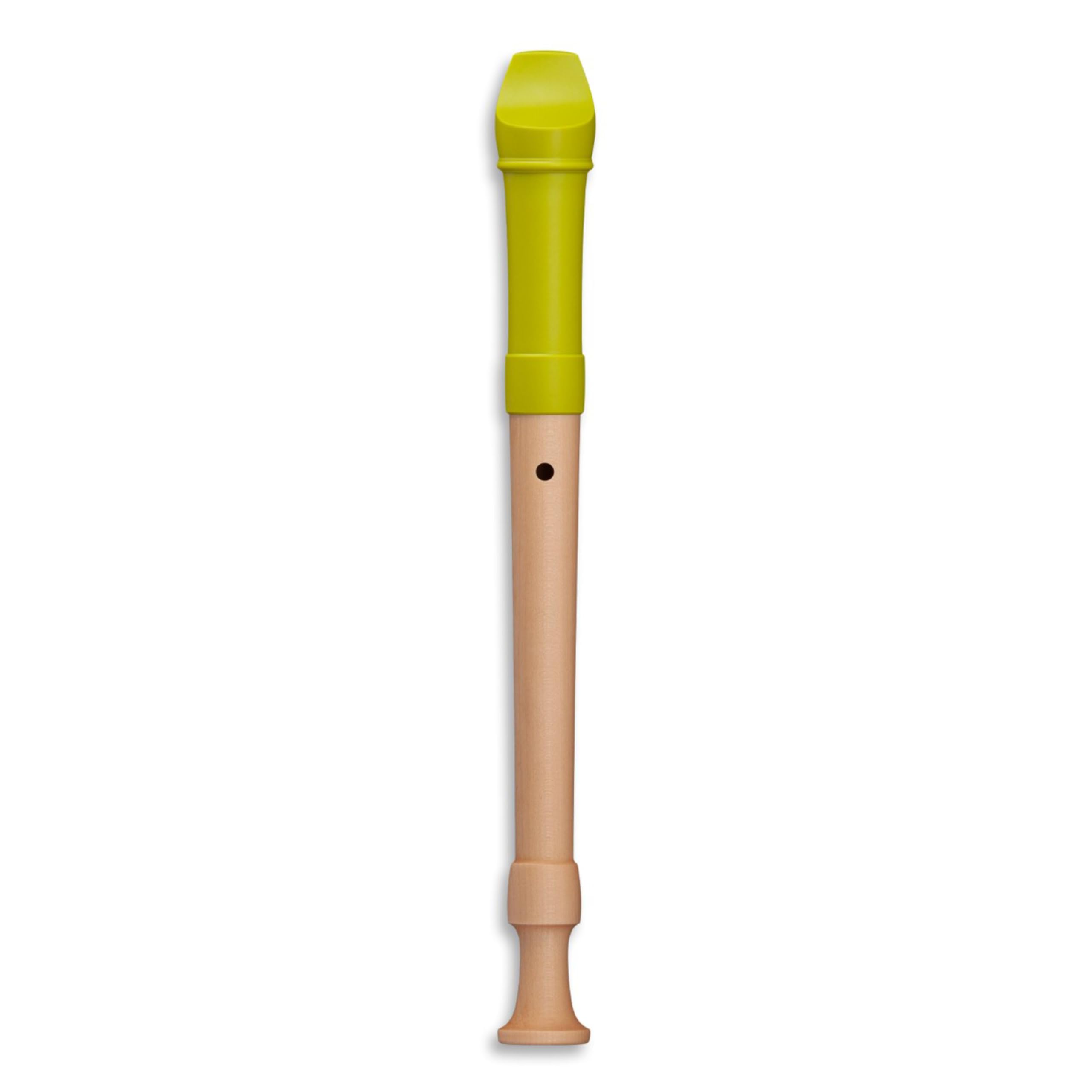 Mollenhauer FIPPLE Lere - Flauta dulce soprano en C, color verde manzana, plástico/arce, doble agujero alemán