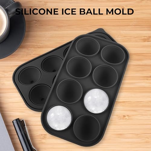 Bandeja de hielo de silicona negra con tapa 8 cavidades miniatura 4