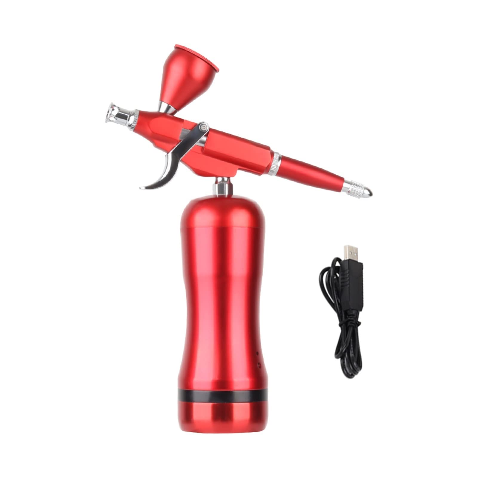 Spruzzatore per vernice, Kit compressore aerografo cordless alto PSI Dual Action Spray for Art Model Body Paint Artist Makeup Nail Tattoos Tools(Part6)