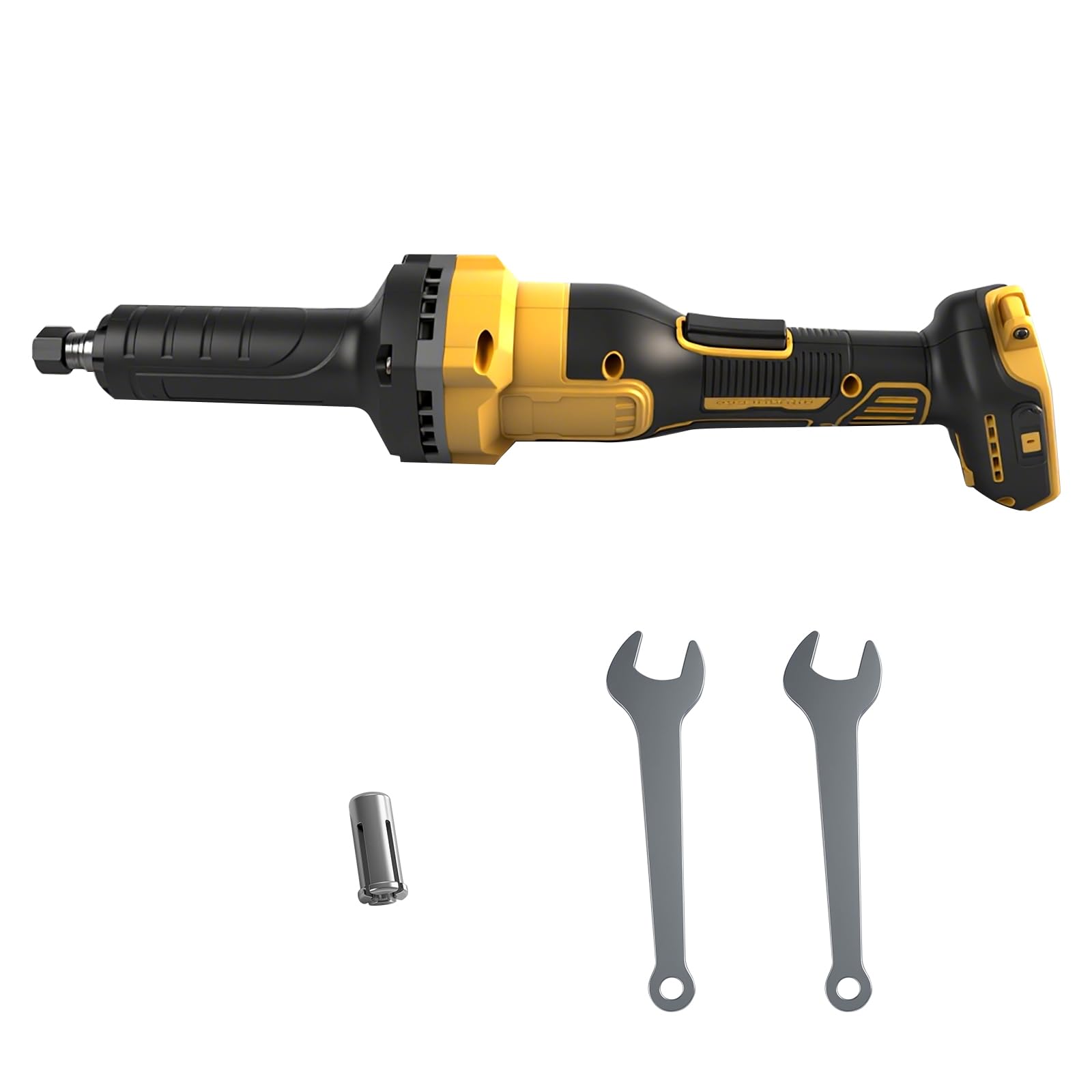 Meuleuse droite à batterie, ponceuse droite professionnelle, 4 vitesses variables pour ponçage, polissage, gravure (sans batterie) (compatible avec DeWalt)