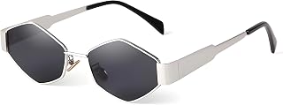 DESEOX Retro Hexagon Sunglasses For Women & Men | Trending, Stylish & Durable Metal Frame Vintage 90s Sunglasses With UV 4... Price In India