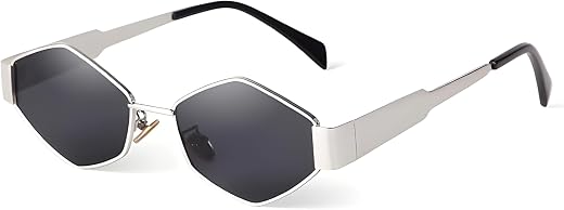 DESEOX Retro Hexagon Sunglasses For Women &amp; Men | Trending, Stylish &amp; Durable Metal Frame Vintage 90s Sunglasses With UV 4...