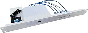 19-inch 1U Network Rack Mount for Unifi Cloud Gateway Max, Keystones, Cables & Cooling Fan Included
