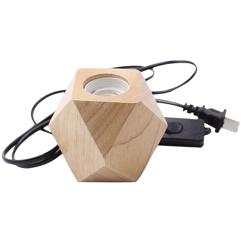 Enakshi® Retro Desk Lamp fabrichedron E27 Socket Wood Base Bedroom Table Night Lights|Home & Garden | Lamps, Lighting & Ceiling Fans | Lighting Parts & Accessories-image-9