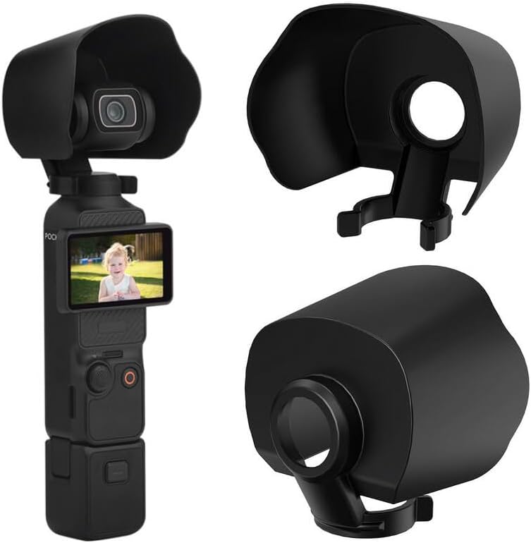 Osmo Pocket 3 - Parasol para lente y accesorios para DJI Pocket 3, a prueba de polvo y arañazos