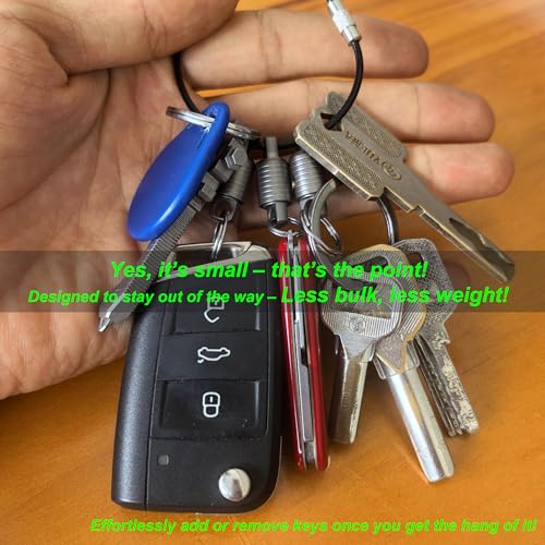 Image of Secbolt Titanium Quick Release Keychain Heavy-Duty Detachable Clip, Anti-Lost EDC Key Holder Ring for Men Women