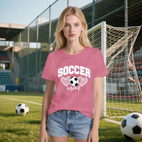 Womens Soccer Mom Shirt Soccer T-Shirts Funny Game Day Tee Tops2