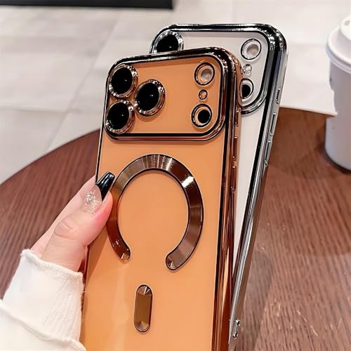 Coque magnétique souple pour iPhone 16 Pro Max avec film d'objectif translucide noir - 4