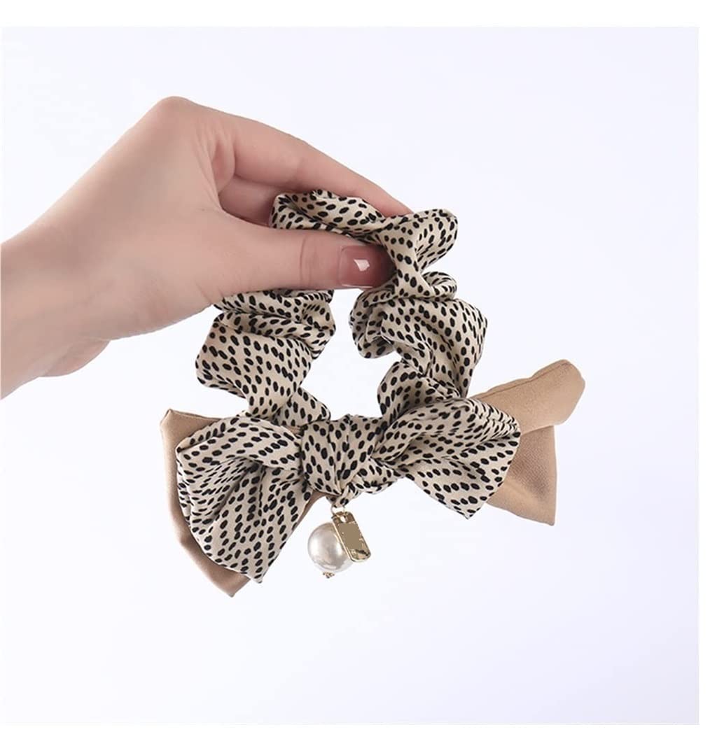 Scrunchies Haargummi 3pcs Französisch Retro Schleife Stirnband Krawatte Pferdeschwanz Haarschmuck Perle Boho Haarring Zopfgummi Elastische