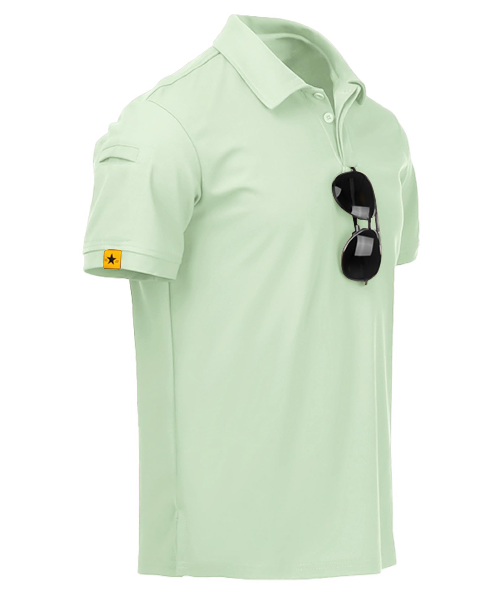 JACKETOWN Polo Shirt Uomo Manica Corta Asciugatura Rapida Traspirante Tennis Polo Shirt Camicie Polo Estate per Uomo Button Front T-Shirts Sport Shirt Basic Regular Fit Golf