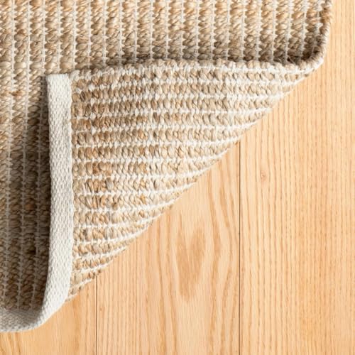 S & L Homes Jute Pulse Handwoven Natural Area Rug Runner for Living Room Bedroom Kitchen Hallway Entryway- Rustic Vintage Farmhouse Decor - (2.5' x 8' Natural Ivory) by S & L Homes - Image 4