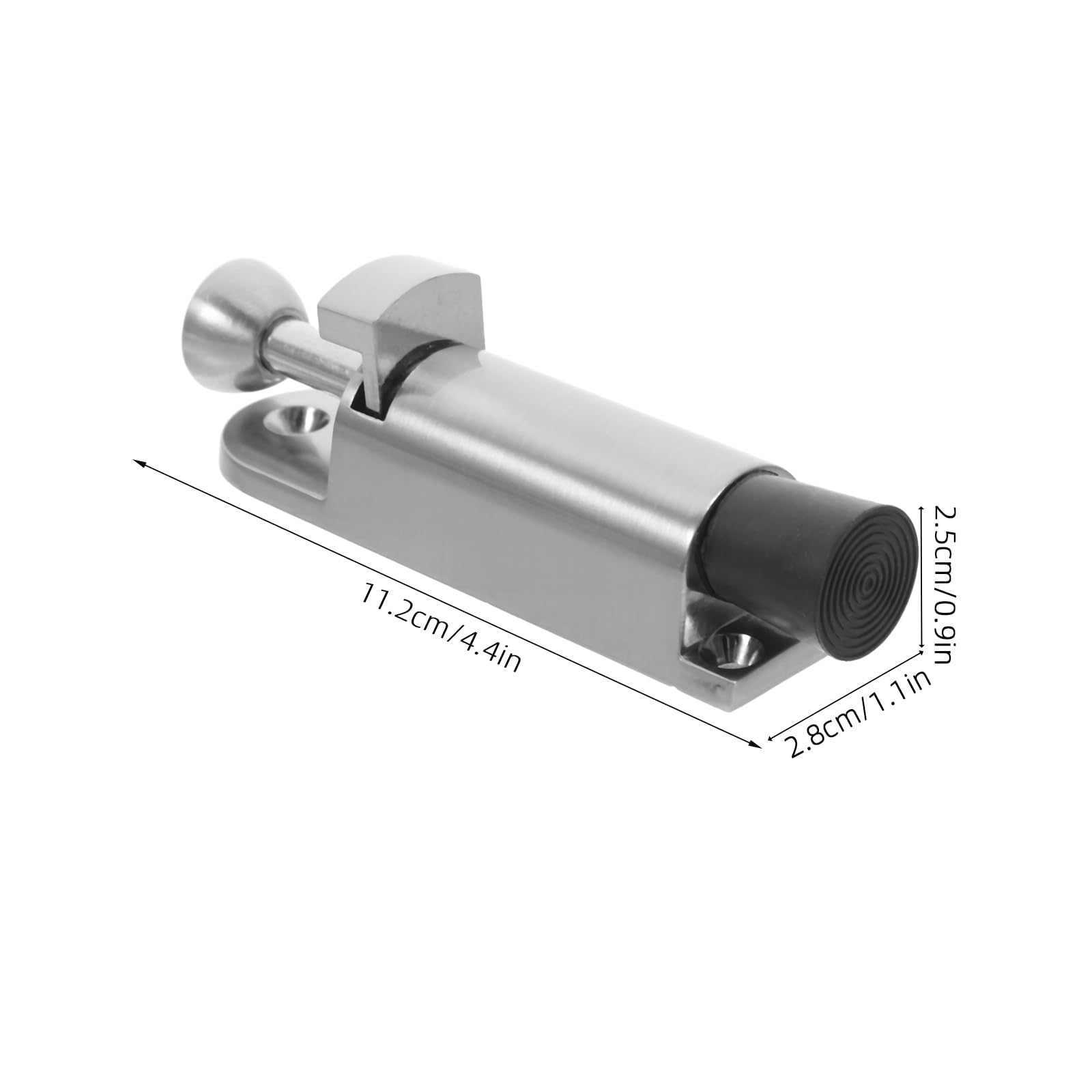 Angoily Spring Loaded Door Latch Floor Bolt Zinc Alloy Double Door Lock Hardware Secure Floor Mounted Door Stopper for Home Office Store - Image 3