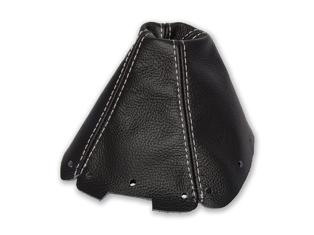 The Tuning-Shop Ltd Compatible with Shift Boot for Mazda MX-5 Miata 1989-1997 Leather White Stitching