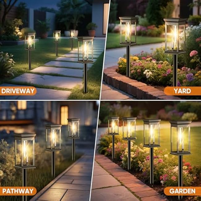 Solar Pathway Lights Outdoor Waterproof ¨C 12 Pack Bright Solar Powered Garden Lights with Auto On/Off, IP65 LED Landscape Lighting for Walkway Patio Lawn Yard Decor