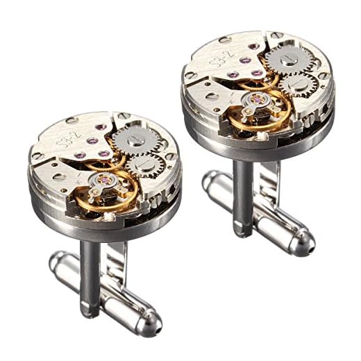 BABAN 2pcs Gemelo Gemini Para Mecanismo de relojería camisa de Comercio regalo ideal (con un hermoso cuadro)