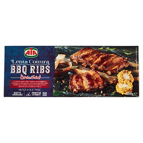 AIA Bbq Ribs Costolette Lenta Cottura, 600 gr