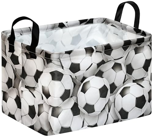 Image of Soccer Football Pattern Nursery Storage Basket