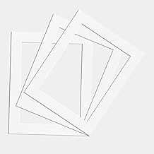 Procut Global 50x40cm White Picture Mount to Fit 40x30cm Aperture Size - Photo Mounts Sheet Cut to Size - Cardboard Mount for Photos, Posters, Prints & Certificates - UK Made - Pack of 3