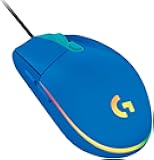 Logitech G203 LIGHTSYNC Wired Optical Gaming Mouse with 8,000 DPI Sensor - Blue (Renewed)