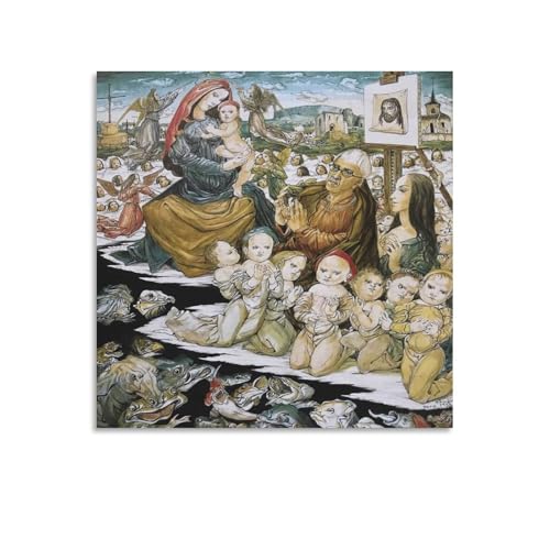 藤田嗣治 ポスター18 ウォールアート 部屋飾り 絵画 ベッドルーム リビング 壁の絵12x12inch(30x30cm)