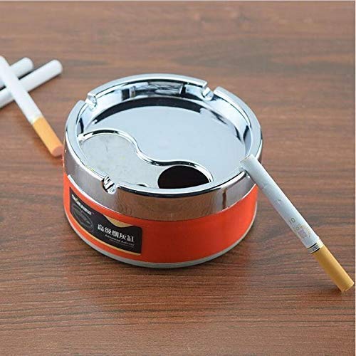 sp Plastic and Stainless Steel Unbreakable Windproof Tabletop Decor Revolving Ashtray with Rotating Lid for Cigarette, Cigar for Home and Office-image-39