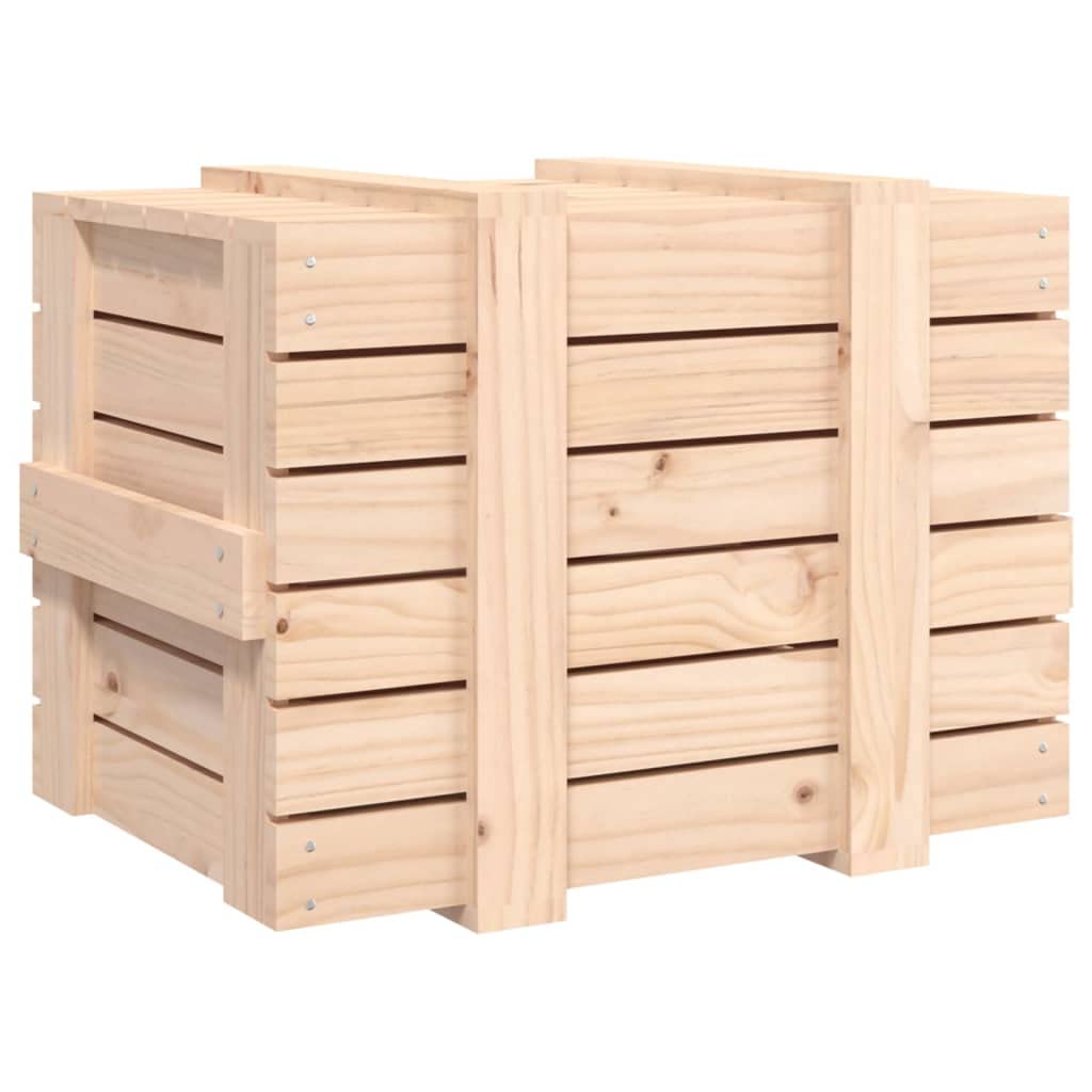 Genérico - Caja de almacenamiento (58 x 40,5 x 42 cm, madera maciza de pino, caja de almacenamiento con tapa para organizar alfombras, cojines y objetos cotidianos, marco resistente y estable, manual