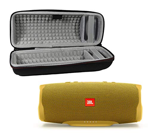 Get Special Price JBL Charge 4 Waterproof Wireless Bluetooth Speaker Bundle with Portable Hard Case - Yellow