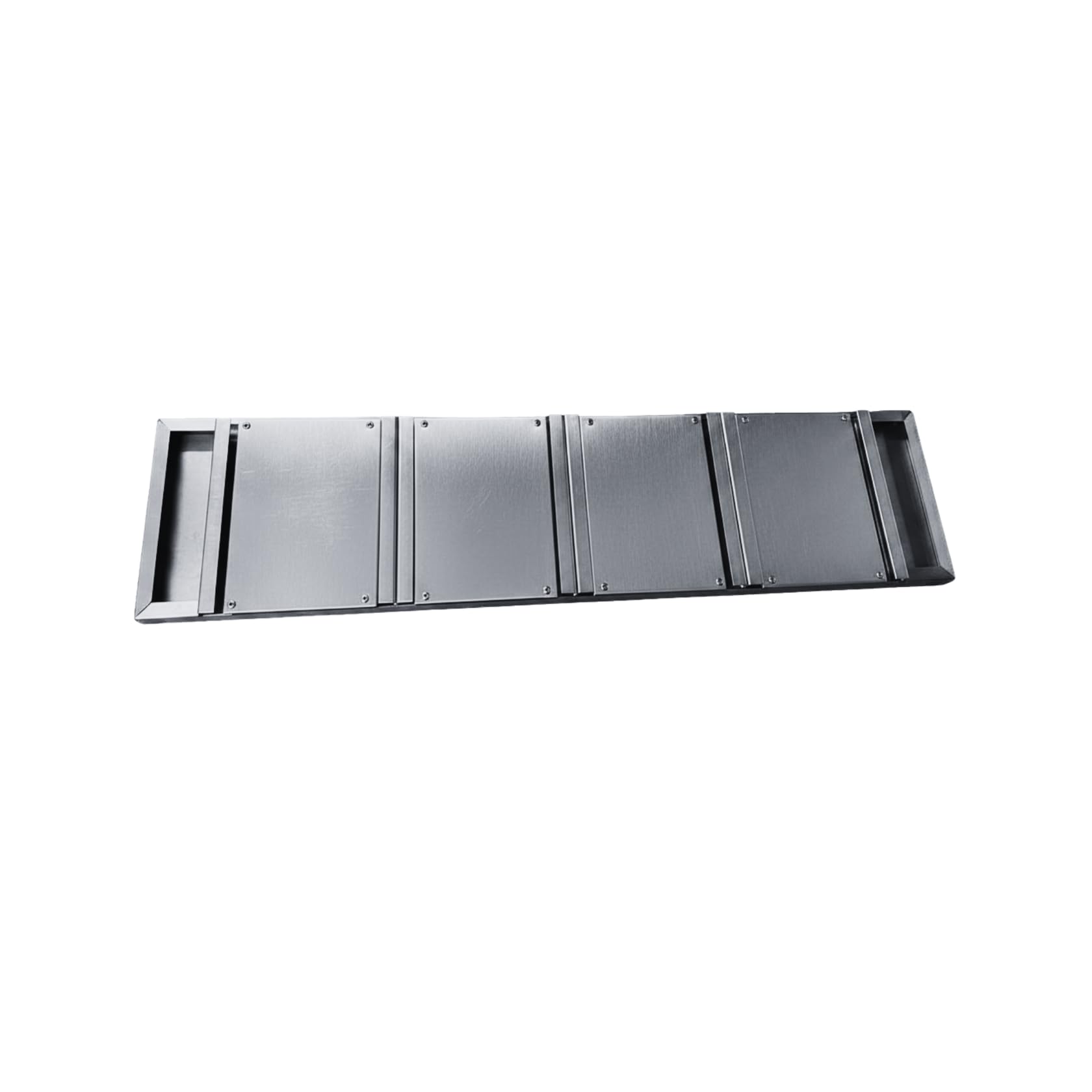 Edelstahl Gewürzbord - Maße 140 x 40 cm - mit 7X GN1/6 Einschubmöglichkeit - Einfach Montierbar - AISI 430 Legierung - Küchenregal Gastro Wandablage Gewürzregal