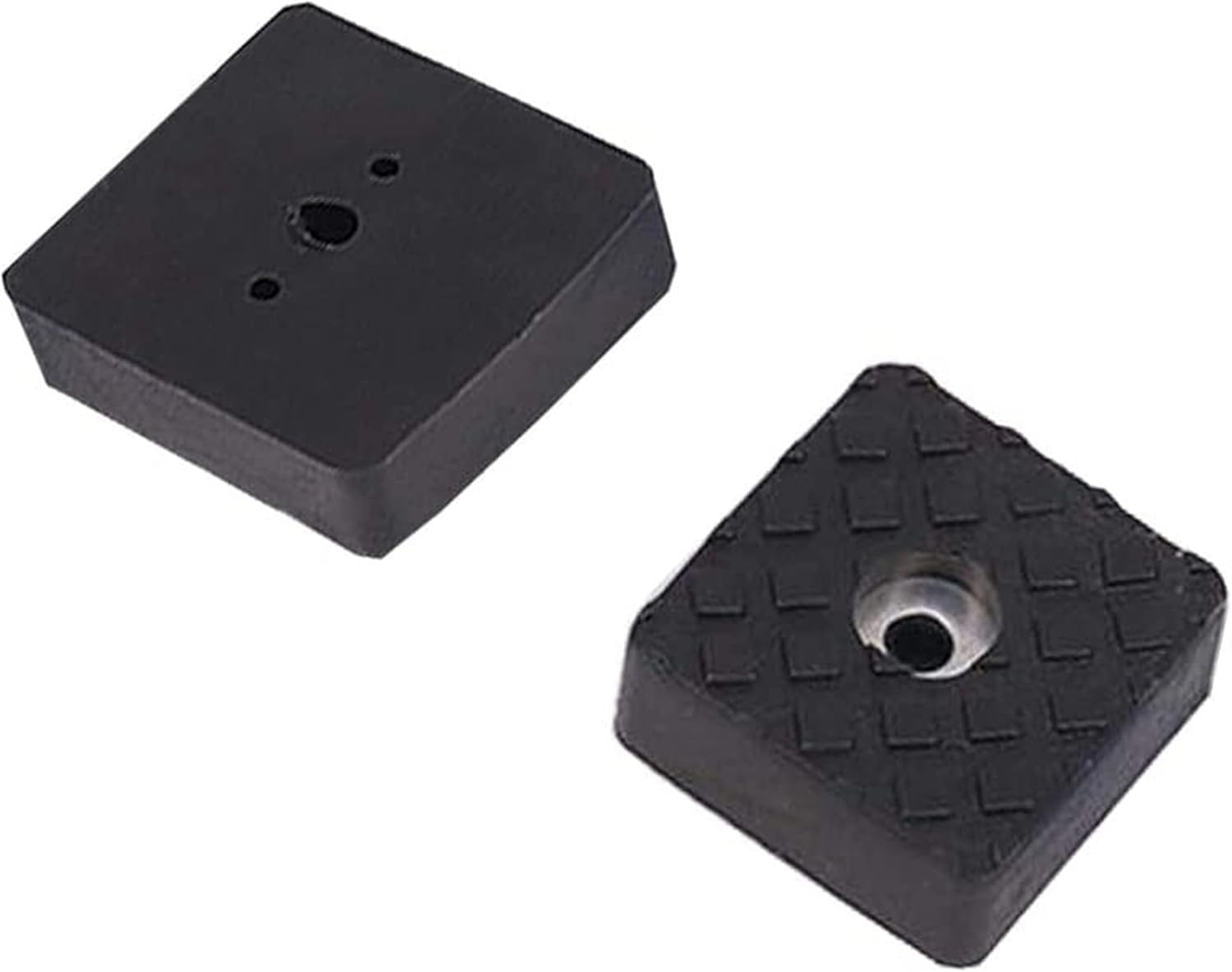 Chair Leg Wood Floor Protectors Square,Easy Screw Installation,Non-Slip Rubber Furniture Floor Pads 30MM*30MM,12Pack,Blck(Color:Balck)