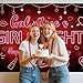 Galentine's Girls Night Backdrop Banner - Happy Galentine's Day Banner Photography Background Black Red Neon Girls Theme Party Banner for Ladies Valentines Day Party Decorations Photo Booth Props
