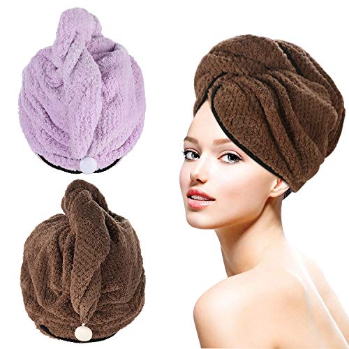 Tencoz Asciugamano Capelli a Turbante, 2pcs