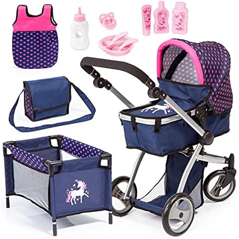 Set de Cochecito para muñecas Grandes con Accesorios Cover
