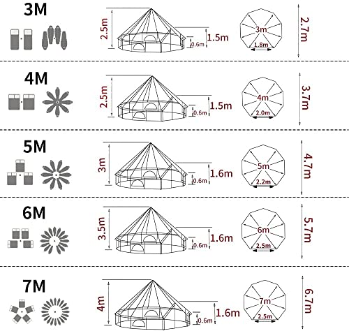 Carpa Bell de lona impermeable 4 estaciones para camping 2 personas miniatura 2