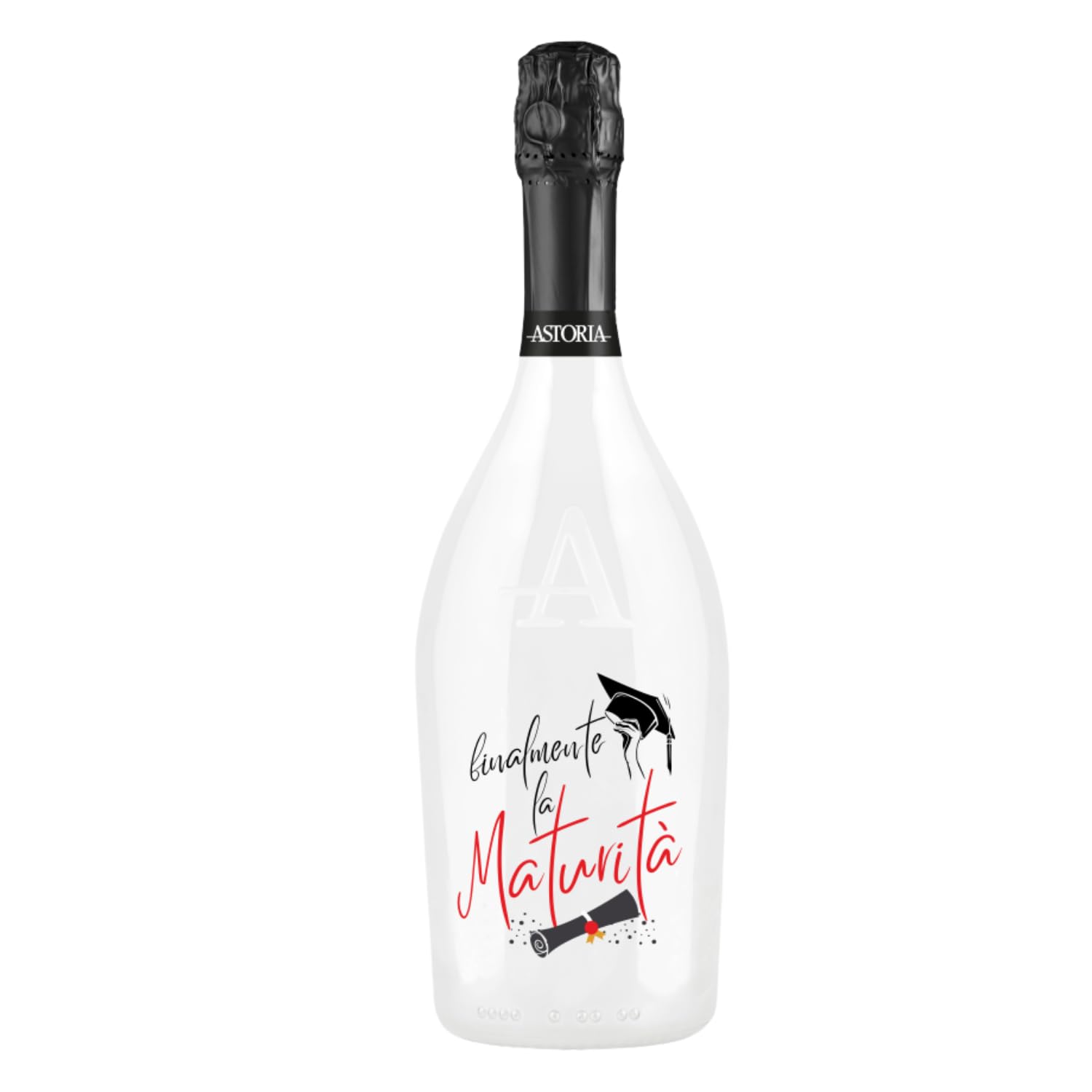 BRANDGIFT.IT Bottiglia Personalizzata Diploma Maturità Astoria Spumante Brut 75 Ml Perlage Fine Persistente Sapore Fitto Ed Equilibrato Bottiglia Prosecco Personalizzata Per Brindisi Originali