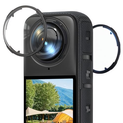 Lens Guards for Insta360 X5 Camera – Protective Cover Frame, Waterproof, Anti-Scratch, High Transparency Removable Lens Protector for Insta360 X5 Standard Lens (2 Pieces)