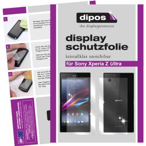 dipos I 4X Schutzfolie klar kompatibel mit Sony Xperia Z Ultra Folie Bildschirmschutzfolie