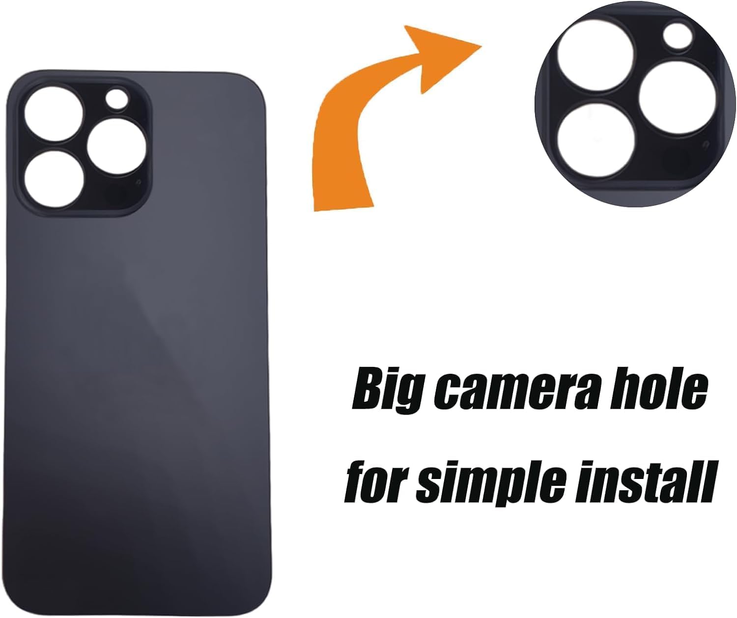 Sostituzione del coperchio del vetro posteriore 13 Pro per iPhone 13 Pro Sostituzione del vetro posteriore posteriore da 6,1 '' con kit di strumenti di riparazione (Grafite)