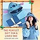 Disney Stitch Übergroße Hoodie Decke Damen Teenager, Fleece Oversized Kapuzenpullover mit Ärmeln One Size - Frauen Geschenke (Blau Stitch)